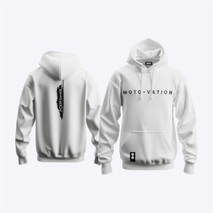 Hustle_Shredder White Hoodie